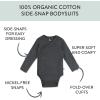 imageHonestBaby unisexbaby 3pack Long Sleeve Sidesnap Kimono Bodysuits Organic Cotton for Infant Baby Boys Girls UnisexOlive Checkerboard