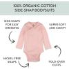 imageHonestBaby unisexbaby 3pack Long Sleeve Sidesnap Kimono Bodysuits Organic Cotton for Infant Baby Boys Girls UnisexPink Pineapple