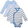 imageHonestBaby unisexbaby 3pack Long Sleeve Sidesnap Kimono Bodysuits Organic Cotton for Infant Baby Boys Girls UnisexShips a Hoy