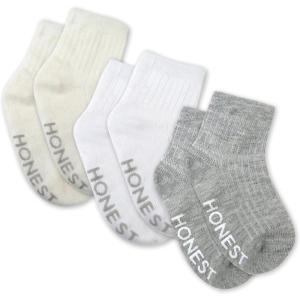 imageHonestBaby Multipack Cozy Socks Sustainably Made for Infant Newborn Baby Toddler Kids Boys Girls3pack Natural Ombre