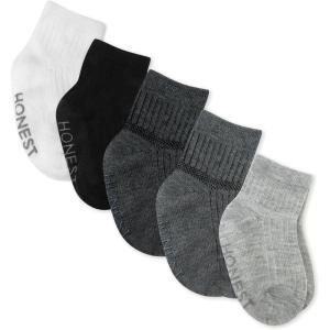 imageHonestBaby Multipack Cozy Socks Sustainably Made for Infant Newborn Baby Toddler Kids Boys Girls5pack Gray Ombre