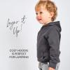 imageHonestBaby Comfy Hoodie Sweatshirt with Pockets 100 Organic Cotton for Toddler Baby BoysBlackened Pearl Hoodie