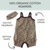 imageHonestBaby Bubble Romper and Headband Set Organic Cotton for Infant Baby and Toddler Boys Girls Unisex2pack Cheetah