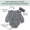 imageHonestBaby Bubble Romper and Headband Set Organic Cotton for Infant Baby and Toddler Boys Girls Unisex2pack Gray Plaid