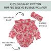 imageHonestBaby Bubble Romper and Headband Set Organic Cotton for Infant Baby and Toddler Boys Girls Unisex2pack Jumbo English Garden