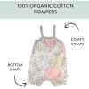 imageHonestBaby Romper and Ruffle Bodysuit Dress 100 Organic Cotton for Infant Baby and Toddler Girls2pack Pink Avocado Leaf