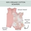imageHonestBaby Romper and Ruffle Bodysuit Dress 100 Organic Cotton for Infant Baby and Toddler Girls2pack Pink Pineapple