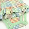 imageHonestBaby Romper and Ruffle Bodysuit Dress 100 Organic Cotton for Infant Baby and Toddler GirlsSeersucker Plaid Fawn