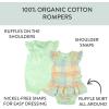 imageHonestBaby Romper and Ruffle Bodysuit Dress 100 Organic Cotton for Infant Baby and Toddler GirlsSeersucker Plaid Fawn