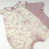 imageHonestBaby Romper and Ruffle Bodysuit Dress 100 Organic Cotton for Infant Baby and Toddler GirlsSketchy Floral Hazy Lavender