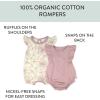 imageHonestBaby Romper and Ruffle Bodysuit Dress 100 Organic Cotton for Infant Baby and Toddler GirlsSketchy Floral Hazy Lavender
