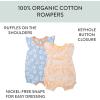 imageHonestBaby Romper and Ruffle Bodysuit Dress 100 Organic Cotton for Infant Baby and Toddler GirlsTropic Shadow Peach