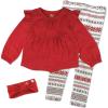 imageHonestBaby babygirls Long Sleeve Top Legging and Headband Set 100 Organic Cotton for Baby and Toddler GirlsFairisle Ivory 3pack