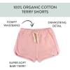 imageHonestBaby 2Pack Cargo Shorts 100 Organic Cotton for Infant Baby and Toddler Boys GirlsPinkTan