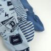 imageHonestBaby 3pack Footed Pants Roomy Fit Pull on Bottoms 100 Organic Cotton for Infant Baby Boys Girls UnisexDino Prep Academy Blue