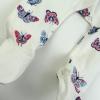 imageHonestBaby 3pack Footed Pants Roomy Fit Pull on Bottoms 100 Organic Cotton for Infant Baby Boys Girls UnisexFlying Butterfly Ivory