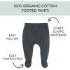 imageHonestBaby 3pack Footed Pants Roomy Fit Pull on Bottoms 100 Organic Cotton for Infant Baby Boys Girls UnisexOlive Checkerboard