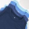 imageHonestBaby Sleeveless Muscle TShirts 100 Organic Cotton for Infant Baby and Toddler Boys Girls5pack Sea Ombre