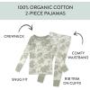imageHonestBaby unisexbaby Classics 2piece Pajamas Sleepwear Pjs 100 Organic Cotton for Baby Toddler KidsPaw Leaves