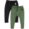 imageHonestBaby Multipack Honest Pants Joggers Pull on 100 Organic Cotton for Infant Baby and Toddler Boys Girls UnisexThunder Stroke Patch
