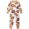 imageHonestBaby NonSlip Footed Pajamas OnePiece Sleeper ZipFront Pjs 100 Organic Cotton for Baby BoysBagel Schmagel