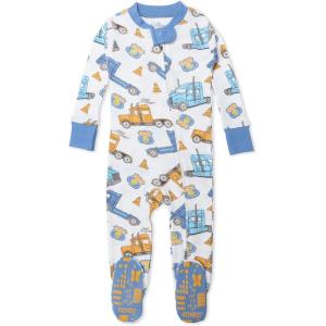 imageHonestBaby NonSlip Footed Pajamas OnePiece Sleeper ZipFront Pjs 100 Organic Cotton for Baby BoysRoute 66
