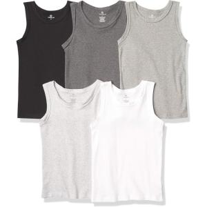 imageHonestBaby Sleeveless Muscle TShirts 100 Organic Cotton for Infant Baby and Toddler Boys Girls5pack Gray Ombre