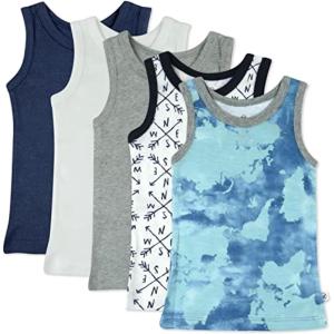 imageHonestBaby Sleeveless Muscle TShirts 100 Organic Cotton for Infant Baby and Toddler Boys Girls5pack Watercolor World