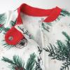 imageHonestBaby Baby Holiday Sleep ampamp Play Footed OnePiece Pajama Sleeper 100 Organic CottonEmerald Floral