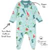 imageHonestBaby Baby Holiday Sleep ampamp Play Footed OnePiece Pajama Sleeper 100 Organic CottonFalling Snowflakes Navy