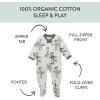 imageHonestBaby Baby Holiday Sleep ampamp Play Footed OnePiece Pajama Sleeper 100 Organic CottonFoxy Green