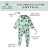 imageHonestBaby Baby Holiday Sleep ampamp Play Footed OnePiece Pajama Sleeper 100 Organic CottonHoliday Skate