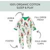 imageHonestBaby Baby Holiday Sleep ampamp Play Footed OnePiece Pajama Sleeper 100 Organic CottonNutcracker