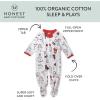 imageHonestBaby Baby Holiday Sleep ampamp Play Footed OnePiece Pajama Sleeper 100 Organic CottonOoie Gooie Holiday