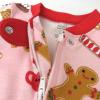 imageHonestBaby Baby Holiday Sleep ampamp Play Footed OnePiece Pajama Sleeper 100 Organic CottonPink Gingerbread