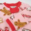 imageHonestBaby Baby Holiday Sleep ampamp Play Footed OnePiece Pajama Sleeper 100 Organic CottonPink Gingerbread