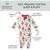 imageHonestBaby Baby Holiday Sleep ampamp Play Footed OnePiece Pajama Sleeper 100 Organic CottonPizza Joy