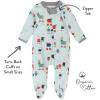 imageHonestBaby Baby Holiday Sleep ampamp Play Footed OnePiece Pajama Sleeper 100 Organic CottonSkating Buddies