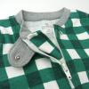 imageHonestBaby Baby Sleep N Play OnePiece Sleeper ZipFront Organic Cotton Footed Holiday Pajamas2pack Emerald Forest