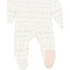 imageHonestBaby Baby Sleep N Play OnePiece Sleeper ZipFront Organic Cotton Footed Holiday Pajamas2pack Fair Isle Ivory Pink