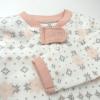 imageHonestBaby Baby Sleep N Play OnePiece Sleeper ZipFront Organic Cotton Footed Holiday Pajamas2pack Fair Isle Ivory Pink
