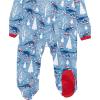 imageHonestBaby Baby Sleep N Play OnePiece Sleeper ZipFront Organic Cotton Footed Holiday Pajamas2pack Roarin Rex