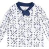 imageHonestBaby Baby Sleep N Play OnePiece ZipFront Footed Organic Cotton Pajama Sleeper2pack CompassNavy