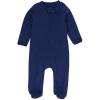 imageHonestBaby Baby Sleep N Play OnePiece ZipFront Footed Organic Cotton Pajama Sleeper2pack CompassNavy