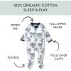 imageHonestBaby Baby Sleep N Play OnePiece ZipFront Footed Organic Cotton Pajama Sleeper2pack Crabs