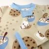 imageHonestBaby Baby Sleep N Play OnePiece ZipFront Footed Organic Cotton Pajama Sleeper2pack Milk N Cookies