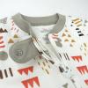 imageHonestBaby Baby Sleep N Play OnePiece ZipFront Footed Organic Cotton Pajama Sleeper2pack Mountain Geo Brown