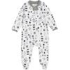imageHonestBaby Baby Sleep N Play OnePiece ZipFront Footed Organic Cotton Pajama Sleeper2pack Pattern Play