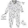 imageHonestBaby Baby Sleep N Play OnePiece ZipFront Footed Organic Cotton Pajama Sleeper2pack Patternplay