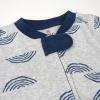 imageHonestBaby Baby Sleep N Play OnePiece ZipFront Footed Organic Cotton Pajama Sleeper2pack Shibori Stripe Navy